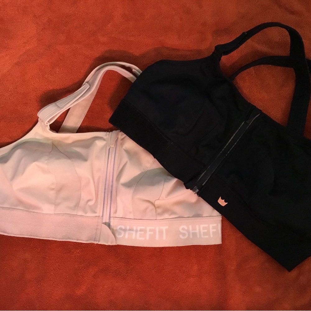 2 - SHEFIT Sports Bras - Black and beige